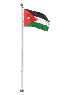 Ürdün Bayrak Kutbu 3DModel, yüksek kalite gerçekçi 3D oluşturma ulusal kimlik, kültür, gurur ve küresel tanınmayı temsil ediyor.