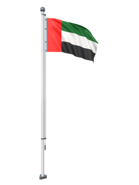 Birleşik Arap Emirlikleri Bayrak Kutbu 3DModel, yüksek kalite gerçekçi 3D sunucu ulusal kimlik, kültür, gurur ve küresel tanınma sunar.