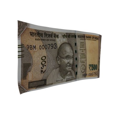India 500 Rupi Düşen Para, yüksek kalite para finans, eğitim, 3D modelleme, hisse senedi. Kaynaklar ve küresel parasal kimlik ve değer.