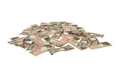 Japonya 1000 Yen Pound Ground Banknote, yüksek kalite para birimi finans, eğitim, 3D modelleme, hisse senedi. Kaynaklar ve küresel parasal kimlik ve değer.