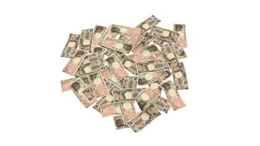 Japonya 1000 Yen Pound Note Money, yüksek kaliteli para birimi finans, eğitim, 3D modelleme, hisse senedi. Kaynaklar ve küresel parasal kimlik ve değer.