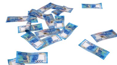 Rusya 2000 Ruble Pound Finans Notu, yüksek kalite para birimi finans, eğitim, 3D modelleme, hisse senedi. Kaynaklar ve küresel parasal kimlik ve değer.