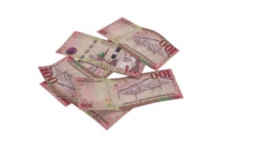 Suudi Arabistan 100 Riyals Pound Cash Flow, yüksek kalite para birimi finans, eğitim, 3D modelleme, hisse senedi. Kaynaklar ve küresel parasal kimlik ve değer.