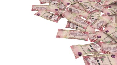 Suudi Arabistan 100 Riyals Pound Investment Notları, yüksek kalite para birimi finans, eğitim, 3D modelleme, hisse senedi. Kaynaklar ve küresel parasal kimlik ve değer.