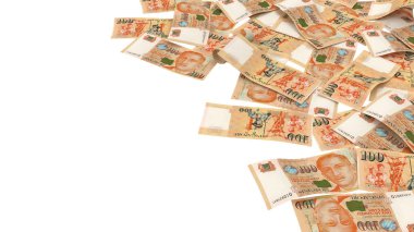 Singapur 100 Dolarlık Yığın Yatırım Notları, yüksek kalite para birimi finans, eğitim, 3D modelleme, hisse senedi. Kaynaklar ve küresel parasal kimlik ve değer.