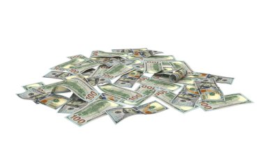 Amerika Birleşik Devletleri 100 dolarlık banknot banknotu, yüksek kaliteli para birimi finans, eğitim, 3D modelleme, hisse senedi. Kaynaklar ve küresel parasal kimlik ve değer.