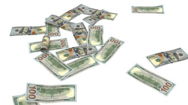 Birleşik Devletler 100 dolarlık yığın finans notu, yüksek kalite para birimi finans, eğitim, 3D modelleme, hisse senedi. Kaynaklar ve küresel parasal kimlik ve değer.