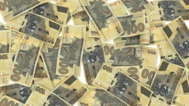 Zimbabwe 100 Dolarlık Yığın Para Birimi Finans, yüksek kaliteli para birimi finansmanı, finans, eğitim, 3D modelleme, hisse senedi. Kaynaklar ve küresel parasal kimlik ve değer.