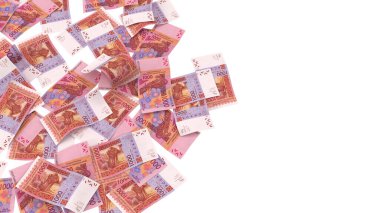 Afrika 1000 Frank nakit akışı, yüksek kalite para birimi finans, eğitim, 3D modelleme, hisse senedi. Kaynaklar ve küresel parasal kimlik ve değer.