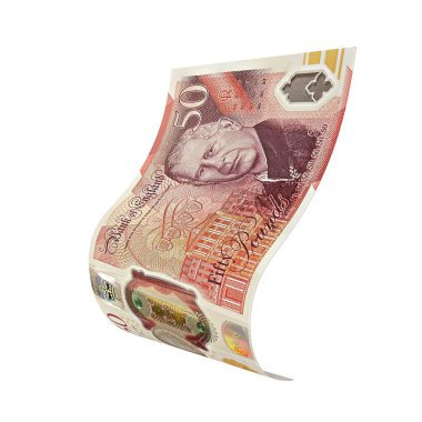 İngiltere 50 Pound Düşen Borsa Oranı, yüksek kaliteli para birimi finans, eğitim, 3D modelleme, hisse senedi. Kaynaklar ve küresel parasal kimlik ve değer.