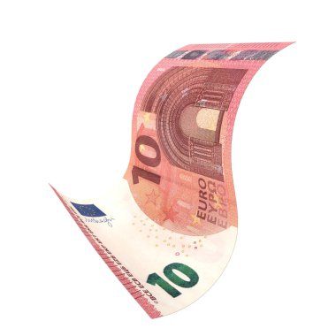 Euro 10 Falling Note Money, yüksek kaliteli para birimi finans, eğitim, 3D modelleme, hisse senedi. Kaynaklar ve küresel parasal kimlik ve değer.