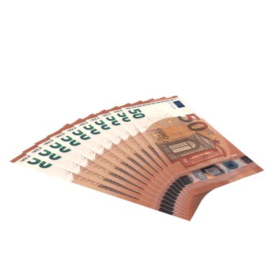 Euro 50 Düşen Sermaye Varlıkları, yüksek kaliteli para birimi finans, eğitim, 3D modelleme, hisse senedi. Kaynaklar ve küresel parasal kimlik ve değer.