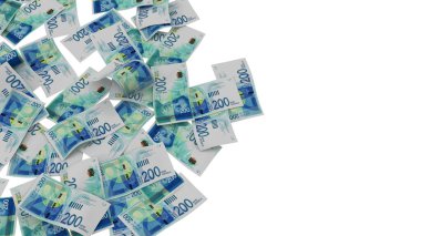 İsrail 200 Shekels Pound Cash Flow, yüksek kalite para birimi finans, eğitim, 3D modelleme, hisse senedi. Kaynaklar ve küresel parasal kimlik ve değer.