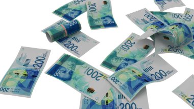 İsrail 200 Shekels Ground Money Market, yüksek kaliteli para birimi finans, eğitim, 3D modelleme, hisse senedi. Kaynaklar ve küresel parasal kimlik ve değer.