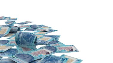 İskoçya 5 Pound Pound Finans Notu, yüksek kalite para birimi finans, eğitim, 3D modelleme, hisse senedi. Kaynaklar ve küresel parasal kimlik ve değer.