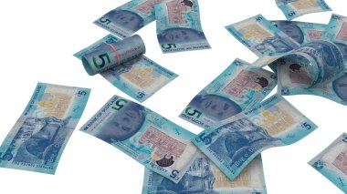 İskoçya 5 Pound Ground Money Market, yüksek kalite para birimi finans, eğitim, 3D modelleme, hisse senedi. Kaynaklar ve küresel parasal kimlik ve değer.