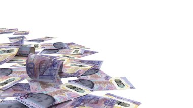 İskoçya 20 Pound Pound Finans Notu, yüksek kalite para birimi finans, eğitim, 3D modelleme, hisse senedi. Kaynaklar ve küresel parasal kimlik ve değer.