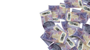İskoçya 20 Pound Pound Ground Note Money, yüksek kaliteli para birimi finans, eğitim, 3D modelleme, hisse senedi. Kaynaklar ve küresel parasal kimlik ve değer.