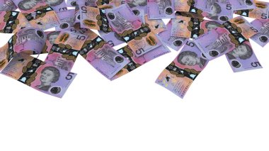 Avustralya 5 Dolarlık Toprak Ödeme Bankası Notu, yüksek kalite para birimi finans, eğitim, 3D modelleme, hisse senedi. Kaynaklar ve küresel parasal kimlik ve değer.