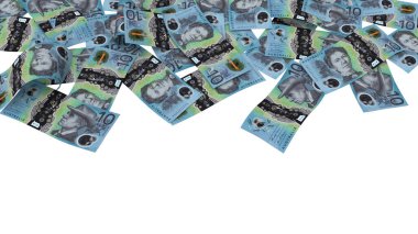 Avustralya 10 Dolarlık Toprak Ödeme Bankası Notu, yüksek kalite para birimi finans, eğitim, 3D modelleme, hisse senedi. Kaynaklar ve küresel parasal kimlik ve değer.