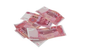 Çin 100 Yuan Toprak Nakit Akışı, yüksek kalite para birimi finans, eğitim, 3D modelleme, hisse senedi. Kaynaklar ve küresel parasal kimlik ve değer.