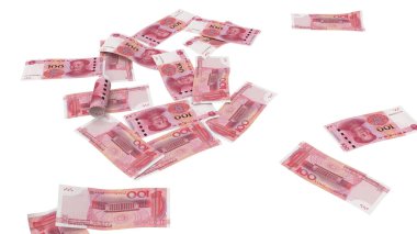 Çin 100 Yuan Toprak Finans Notu, yüksek kalite para birimi finans, eğitim, 3D modelleme, hisse senedi. Kaynaklar ve küresel parasal kimlik ve değer.