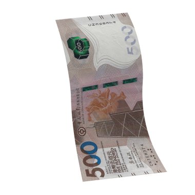 HongKong 500 Dolarlık Düşen Yatırım Notları, yüksek kalite para birimi finans, eğitim, 3D modelleme, hisse senedi. Kaynaklar ve küresel parasal kimlik ve değer.