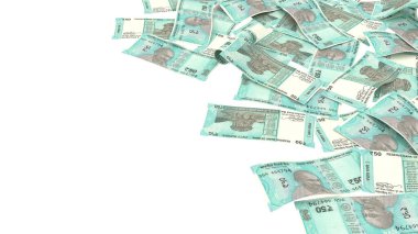 India 50 Rupi Pound Investment Notları, yüksek kalite para birimi finans, eğitim, 3D modelleme, hisse senedi. Kaynaklar ve küresel parasal kimlik ve değer.