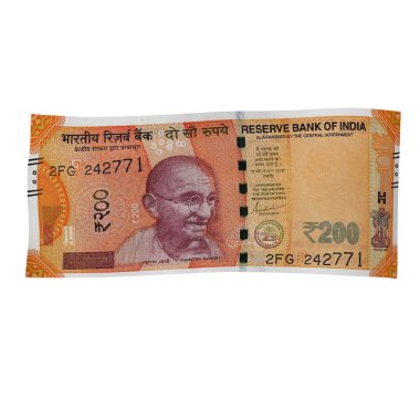 Hindistan 200 Rupi Düşen Ticaret Borsası, yüksek kaliteli para birimi finans, eğitim, 3D modelleme, hisse senedi. Kaynaklar ve küresel parasal kimlik ve değer.