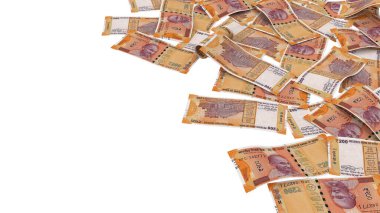 India 200 Rupi Pound Investment Notları, yüksek kalite para birimi finans, eğitim, 3D modelleme, hisse senedi. Kaynaklar ve küresel parasal kimlik ve değer.