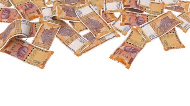 India 200 Rupi Toprak Ödeme Bankası Notu, yüksek kalite para birimi finans, eğitim, 3D modelleme, hisse senedi. Kaynaklar ve küresel parasal kimlik ve değer.