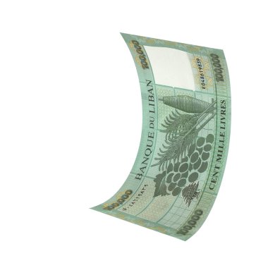 Lübnan 'da 100.000 Livres Düşen Nakit Akışı, yüksek kaliteli para birimi finans, eğitim, 3D modelleme, hisse senedi. Kaynaklar ve küresel parasal kimlik ve değer.