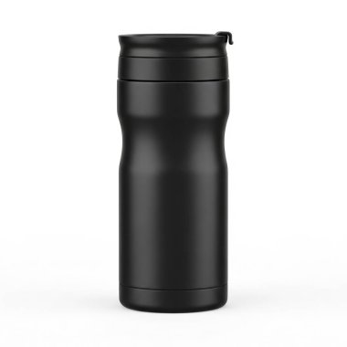 Siyah Matte Termal Seyahat Tumbler, grafik kaynakları, sanat eserleri, 3D modelleme ve stok illüstrasyonları için yüksek kaliteli nesneler.
