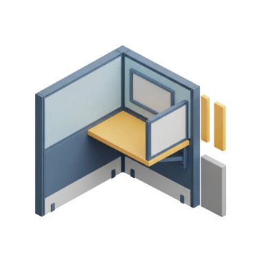 Office Cubicle İç Bölme Duvarı, grafik kaynakları, sanat eserleri, 3D modelleme ve hisse senedi illüstrasyonları için yüksek kaliteli nesneler.