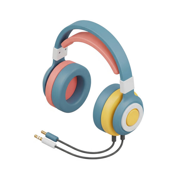 Наушники Шумоподавление OverEar Audio, Высококачественные объекты для графических ресурсов, художественные работы, 3D моделирование и фондовая иллюстрация.