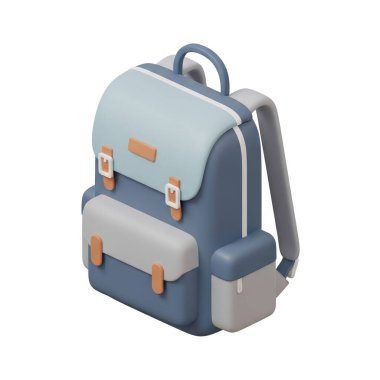 sırt çantasının kayış saplı cebi, grafik kaynakları, sanat eserleri, 3D modelleme ve stok illüstrasyonu için yüksek kaliteli izole nesneler..