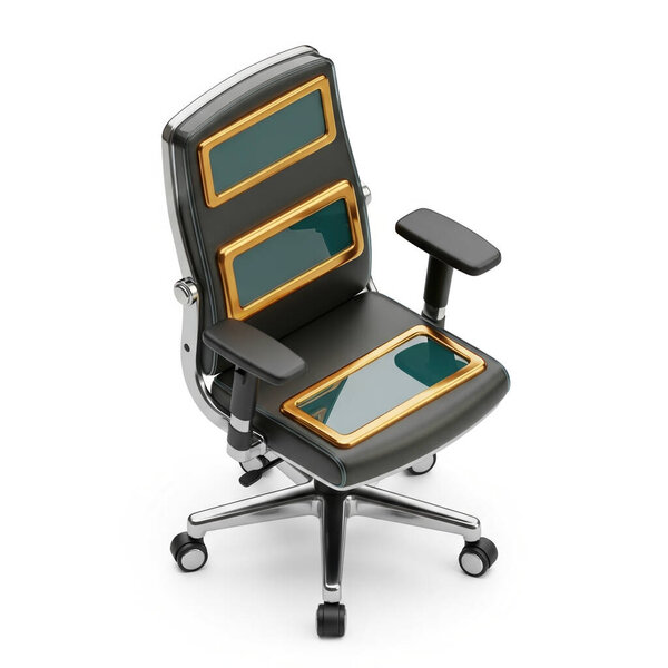 chair backrest seat armrest wheels, High quality isolated objects for graphic resources, artwork, 3D modeling, and stock illustration.