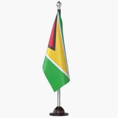 Guyana Bayrak Ayakta Dönüşü, Ulusal Kimliği, Kültürü, Gururu ve Küresel Tanınmayı temsil eden Yüksek Kaliteli Gerçekçi 3D Video Hazırlama.