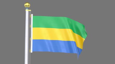 Gabon Animasyon Bayrağı Kapanışı, Yüksek Kaliteli Gerçekçi 3D Video Hazırlama Ulusal Kimliği, Kültür, Gurur ve Küresel Tanıma Sunar.