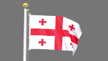 Gürcistan Animasyon Bayrağı Kapanışı, Ulusal kimlik, kültür, gurur ve küresel tanınmayı temsil eden yüksek kaliteli 3D gerçekçi video oluşturma.