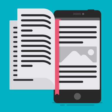 E-kitap vektör kavramı