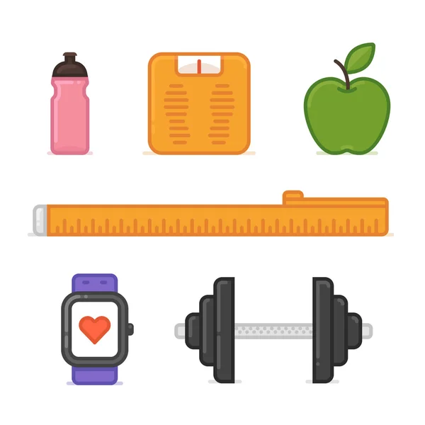 fitness vektör simgeleri ayarlandı