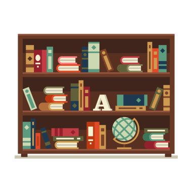 Kütüphane. Kitaplık. Bookshelf