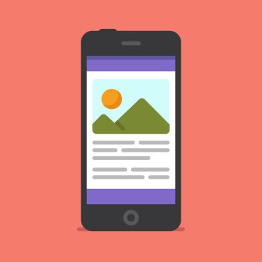 Güzel smartphone vektör simgesi