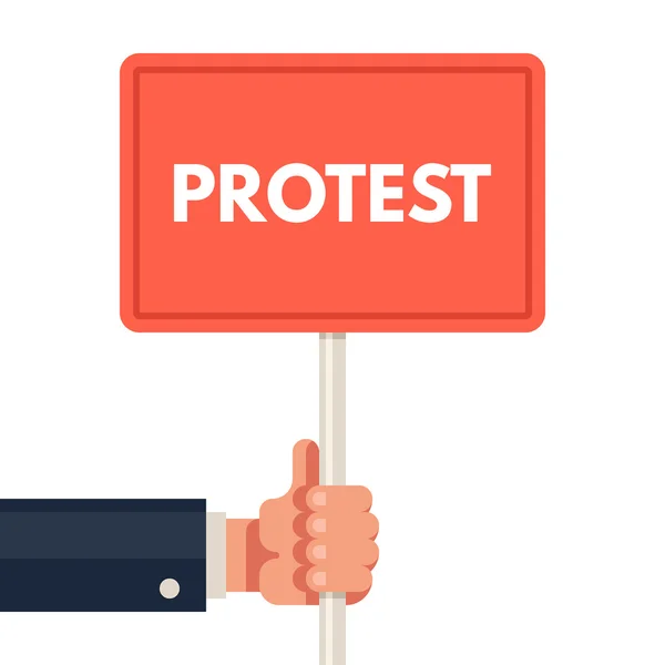 Protesto işaret tutan el