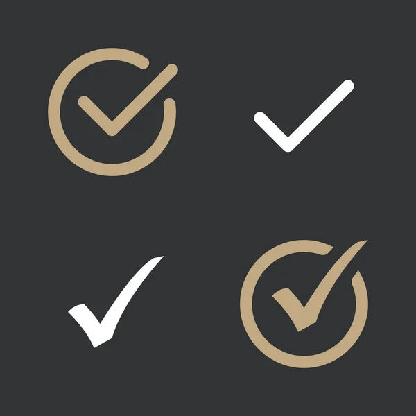 Set of confirm vector icons — Stock Vector