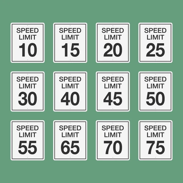 十五 75 から速度制限標識 — ストックベクタ