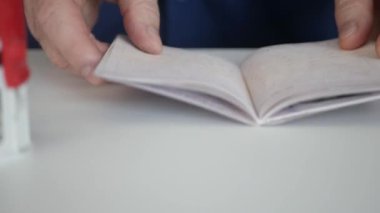 Sınır Gümrüğünde çalışan Çalışan Seyahat Belgeleri ve Pasaportlarını Denetliyor.