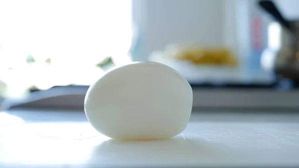 Imagen Primer Plano Con Huevo Caliente Delicioso Hervido Desayuno Por — Foto de Stock