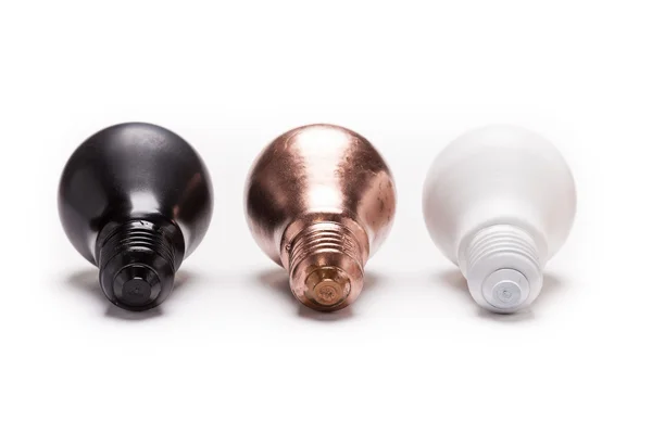 Beyaz zemin üzerine boyalı Işık Ampüller